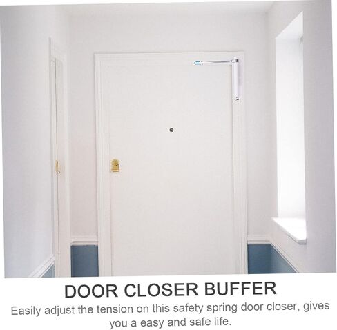 1pc Door Closer Adjustable Closing Door Hinge Door Closing Hinge (White 18.5X5CM) in Kuwait