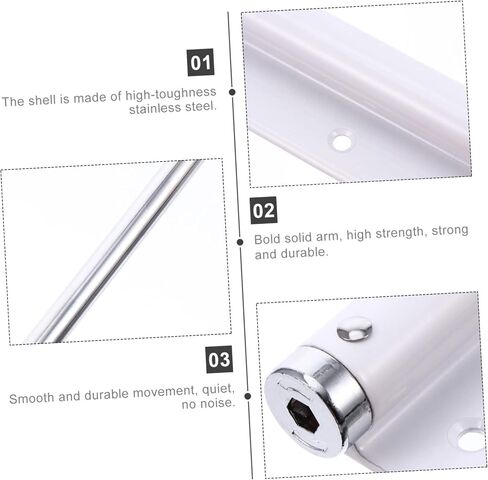 1pc Door Closer Adjustable Closing Door Hinge Door Closing Hinge (White 18.5X5CM) in Kuwait
