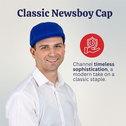 ارتداء ملابس أخبار أمريكا للرجال - قبعة Cabbie Capply الكلاسيكية - أغطية رأس إيرلندية مريحة وخالدة للبالغين in Kuwait