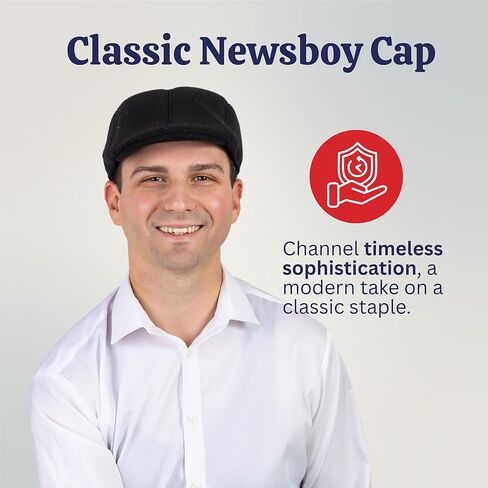 Dress Up America Newsboy Cap for Men - Classic Flat Cap Cabbie Hat - Comfortable and Timeless Irish Headwear for Adults in Kuwait