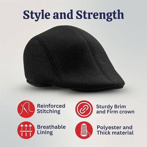 Dress Up America Newsboy Cap for Men - Classic Flat Cap Cabbie Hat - Comfortable and Timeless Irish Headwear for Adults in Kuwait