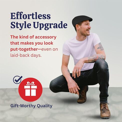 Dress Up America Newsboy Cap for Men - Classic Flat Cap Cabbie Hat - Comfortable and Timeless Irish Headwear for Adults in Kuwait