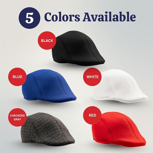 Dress Up America Newsboy Cap for Men - Classic Flat Cap Cabbie Hat - Comfortable and Timeless Irish Headwear for Adults in Kuwait