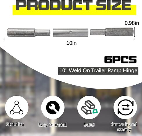 Zonon 4 Pack Weld on Ramp Behinges 10 inch Steel Hight Duty Gate Beathes قابلة للشفرة للمنحدر الأرجواني بوابة بوابة برميل ، 500 رطل ، 3/4 دبوس قابلة للفصل ، مطلي بالزنك in Kuwait