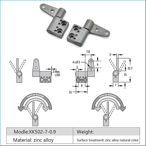 XK502-7 خزانة أداة الموضع المصغرة تدوير 360 درجة ناعمة تحديد وضع عزم الدوران ثبات عزم الدوران (XK502-7-0.9NM-Z) in Kuwait