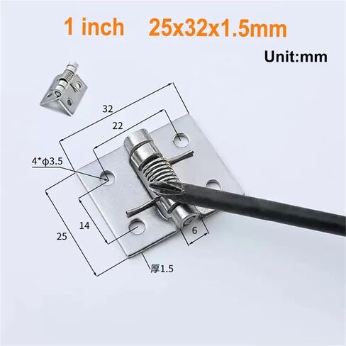 1INCH/1.5inch/2inch Selfing Close Dring Hinge 304 Stainless Steel 6 ~ 20pcs (1inch 20pcs) in Kuwait