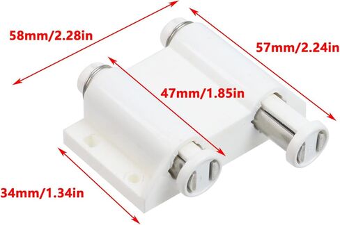 Antrader Stainless Steel Glass Door Pivot Hinge Double Head Magnetic Catch Closures ABS with Clamp Set for 3-6mm Glass Door (Gold) in Saudi Arabia
