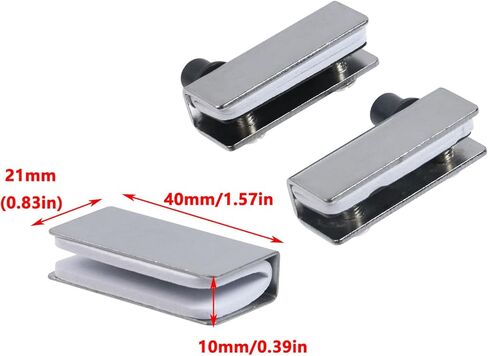 Antrader Stainless Steel Glass Door Pivot Hinge Double Head Magnetic Catch Closures ABS with Clamp Set for 3-6mm Glass Door (Gold) in Saudi Arabia