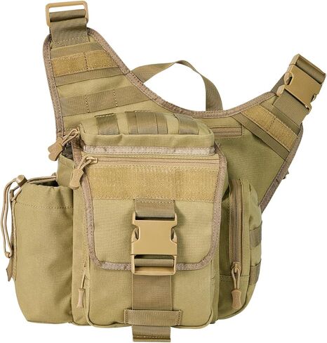 Tactical Messenger Bag Military Army Molle Shoulder Cross Body Edc Satchel Crossbody Side Pack for Men Women 10L in Kuwait