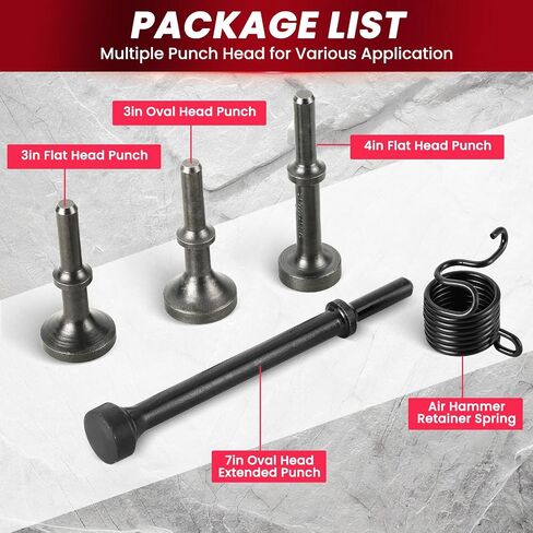 5 PCS تجانس مجموعة أدوات البتات مطرقة الهواء ، مرفقات مطرقة الهواء الهوائية 0.401 '' (10 مم) شانك من الألف in Kuwait