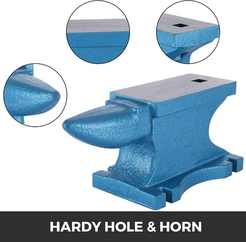 Vevor Single Horn anvil ، 25 رطلاً من الصلب السندان ، والصلابة عالية الصلابة ، قرن ، قرن ، من السود ، مع قاعدة مستقرة ، أداة عمل معدنية للانحناء المعدني ، تشكيل ، التواء ، المشاريع الحرفية in Saudi Arabia