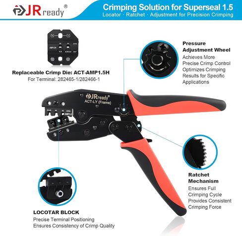 JRready ST6521 Automotive Connectors Waterproof 2 3 4 Wire Connector Kit Male and Female Terminals Quick Connect and Disconnect 14V Car Automotive Superseal 1.5 Series 16-22AWG 671Pcs in Saudi Arabia