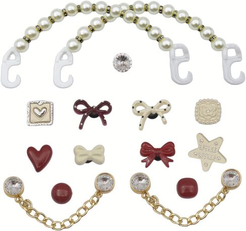 Shoe Charms for Clogs Bling Charms with Sparkling Chains Shoe Jewelry Accessories for Women Girls Decorations in Kuwait