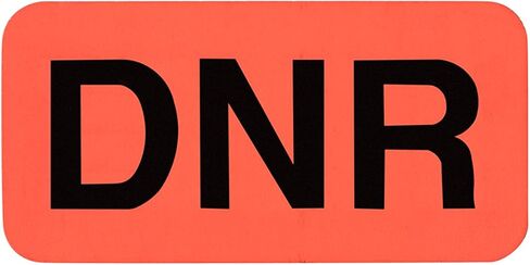 Carstens Medical Stickers – DNR Alert and Instruction Labels for Medical Charts, Red and Black, Roll of 100 Patient Chart Labels, W1.5" x H.75" in Kuwait