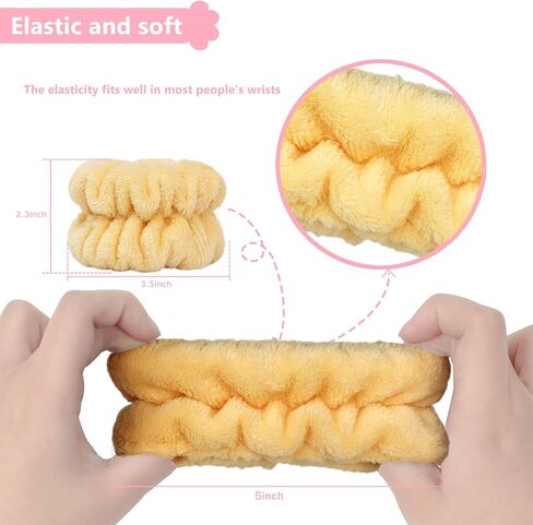 نطاقات معصم 8pcs لغسل الوجه ، وأصحاب المعصم الغسل للوجه ، ومناشف معصم السبا للنساء للنساء ، وفرقة غسيل ممتدة لأطفال الرجل ، وتمنع المياه من الانسكاب لأسفل ذراعيك in Kuwait
