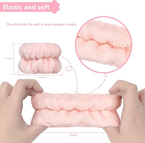 نطاقات معصم 8pcs لغسل الوجه ، وأصحاب المعصم الغسل للوجه ، ومناشف معصم السبا للنساء للنساء ، وفرقة غسيل ممتدة لأطفال الرجل ، وتمنع المياه من الانسكاب لأسفل ذراعيك in Kuwait