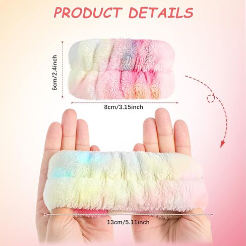 Chuangdi 4 أزواج عصابات معصم لغسل الوجه معصم SPA الألياف الدقيقة غسل المناشف الشريط Scrunchies الامتصاص معصمة العرق للنساء منع السائل من الانسكاب in Saudi Arabia