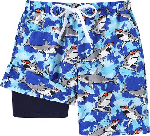 Boys Swim Trunks Quick Dry Compression Liner Swimsuit Shorts Kids Bathing Suit with Pocket UPF 50+ Swimwear 5-10 Years in Saudi Arabia
