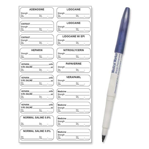 STER-35 Sterile Label with Pen, Synthetic, Permanent, 2 1 1/2" x 1/2", White (Pack of 100) in Saudi Arabia
