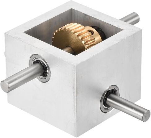 uxcell Gear Box 90 Degree Right Angle Worm Gearbox 1:30 Reduction Gearbox 1 Module 30 Teeth Worm Gear Aluminum Frame Simple Mechanical DIY Module with 8mm Shaft, 118x118x50mm(LxWxH) in Saudi Arabia