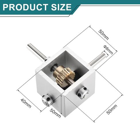 uxcell Gear Box 90 Degree Right Angle Worm Gearbox 1:30 Reduction Gearbox 1 Module 30 Teeth Worm Gear Aluminum Frame Simple Mechanical DIY Module with 8mm Shaft, 118x118x50mm(LxWxH) in Saudi Arabia