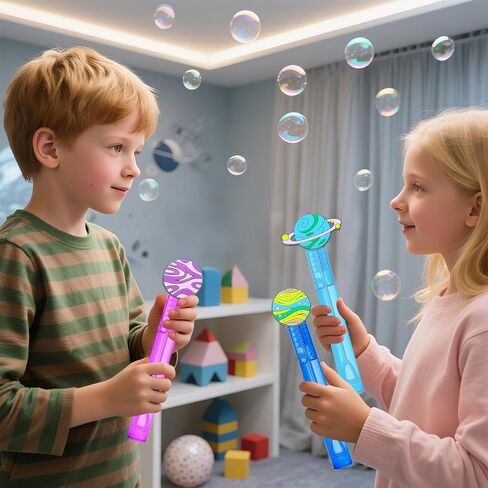 24Pieces Outer Space Party Favors (8 Style),Astronaut/Rocket/Planet Cute Bubble Wand Great for Glow Outer Space Birthday Party Supplies, Goodie Bags Stuffer School Classroom Prizes Birthday Gift in Kuwait