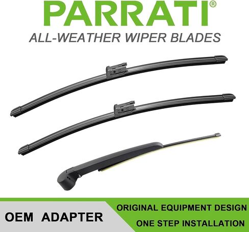 PARRATI® Premium Windshield Wipers with Rear Wiper Blades Arm Replacement for 2014-2007 Ford Edge,All-Season Automotive Wipers,Easy to Install 26"+20"+14"(Set of 4) in Saudi Arabia