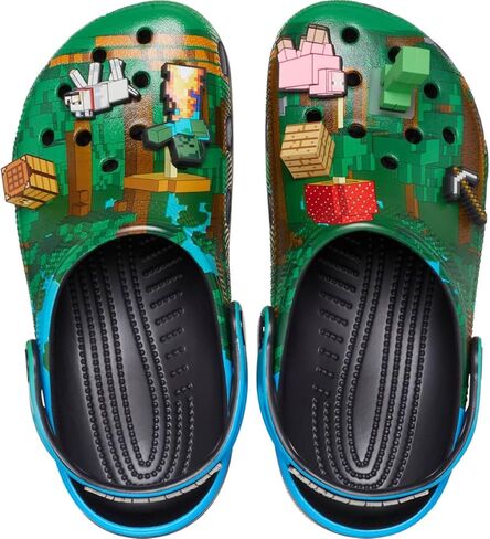 CROCS للجنسين من Minecraft Clogs ، Minecraft/Green ، 12 امرأة/10 رجال in Saudi Arabia