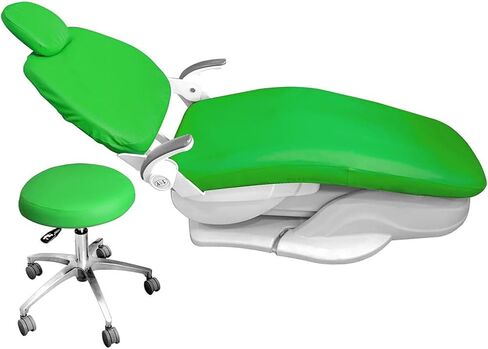 4Pcs/Set Dental Chair Covers, Dental PU Leather Unit, Waterproof PU Leather Protective Dental Full Chair Covers Elastic Stylish Dental Chair Seat Cover, Headrest Backrest Protector, Denti(Color:Grey) in Saudi Arabia