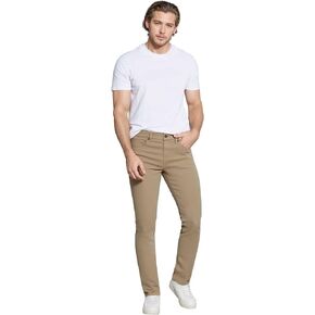 ETHANOL Mens Comfortable Stretch Trousers Slim Fit Straight Leg Stylish Design Pants in Kuwait