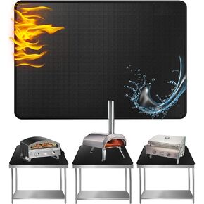 Heat Resistant Grill Mat, 25 x 20 inches Double-sided fireproof and waterproof BBQ protection mat Multi-Purpose for Grills Pizza Ovens Smokers Black in Kuwait