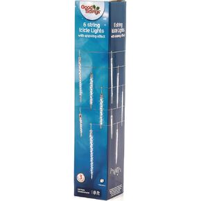 Merrily LED Acrylic Icicle 8' Cool White Transparent Wire in Saudi Arabia