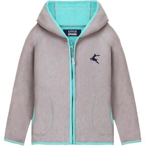 Littlespring Neutral Boys Girls Hoodies Stacke Polar Fleece Hoodies مع جيوب كاملة الرمز البريدي in Kuwait