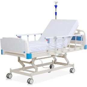 Premium Hospital Bed - 3 Function Full Electric Hospital ICU Bed with 4.7" Memory Foam Mattress Included Jetcon Motor & Control System and Central Locking System with 5" Casters in Saudi Arabia