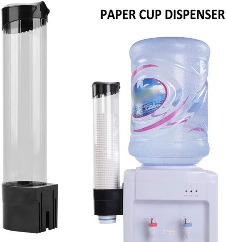 Hakeeta Paper Cup Dispenser, Anti-Dust Water Cup Dispenser for Plastic/Biodegradable Cups. Fit for Outside Diameter of Cup ≤7.5cm. 60-80 Cups(White) in Kuwait