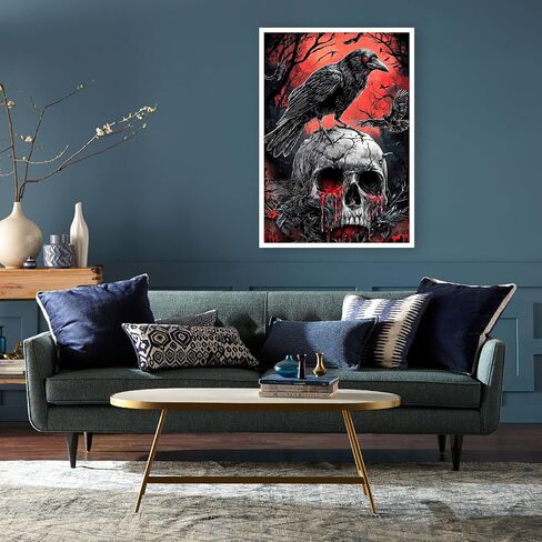 Halloween Girl Diamond Painting Kits for Adults, DIY 5D Woman Diamond Art Kits for Beginners, Diamond Dots Kits Gem Arts Crafts for Home Wall Decor 14x14Inch in Saudi Arabia