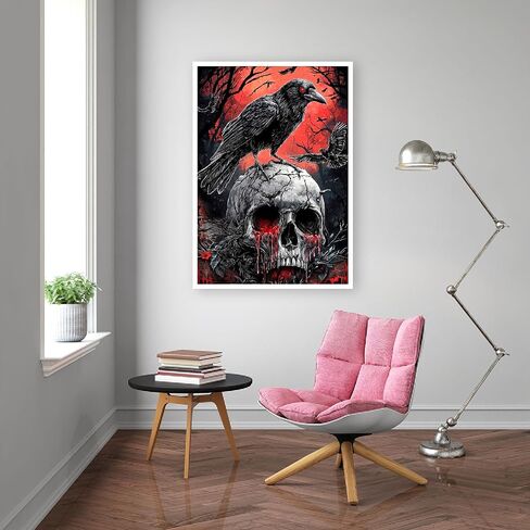 Halloween Girl Diamond Painting Kits for Adults, DIY 5D Woman Diamond Art Kits for Beginners, Diamond Dots Kits Gem Arts Crafts for Home Wall Decor 14x14Inch in Saudi Arabia