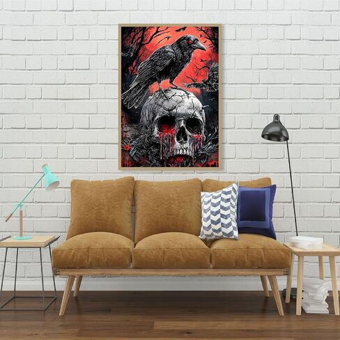 Halloween Girl Diamond Painting Kits for Adults, DIY 5D Woman Diamond Art Kits for Beginners, Diamond Dots Kits Gem Arts Crafts for Home Wall Decor 14x14Inch in Saudi Arabia