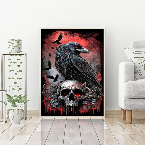 Halloween Girl Diamond Painting Kits for Adults, DIY 5D Woman Diamond Art Kits for Beginners, Diamond Dots Kits Gem Arts Crafts for Home Wall Decor 14x14Inch in Saudi Arabia