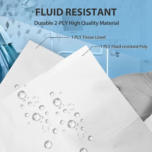 500 PCs Dental Premium White Chair Headrest Cover 10x13 by VASTMED | Disposable Plastic Headrest Sleeves Protector | Professional Waterproof Colored Sleeves for Headrests in Saudi Arabia