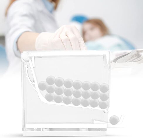 4 Colors Dentist Cotton Roll Dispenser Divider Press Type Holder (White) in Saudi Arabia