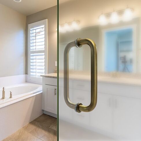 CKB 6 "مقبض باب دش ، من الوراء إلى الخلف ، سحب باب الدش المتوافق مع 1/4" إلى 1/2 "الزجاج سمك لأبواب دش زجاجية ، أسود غير لامع مع 304 من الفولاذ المقاوم للصدأ. in Kuwait