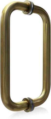 CKB 6 "مقبض باب دش ، من الوراء إلى الخلف ، سحب باب الدش المتوافق مع 1/4" إلى 1/2 "الزجاج سمك لأبواب دش زجاجية ، أسود غير لامع مع 304 من الفولاذ المقاوم للصدأ. in Kuwait