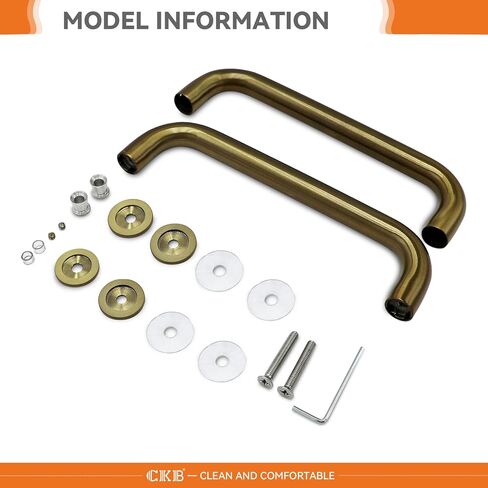 CKB 6 "مقبض باب دش ، من الوراء إلى الخلف ، سحب باب الدش المتوافق مع 1/4" إلى 1/2 "الزجاج سمك لأبواب دش زجاجية ، أسود غير لامع مع 304 من الفولاذ المقاوم للصدأ. in Kuwait