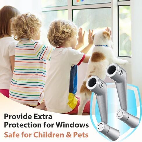 4 Pack Window Crank Handle Replacement H 3966 H 4106, 3/8" Spline Socket Crank Handle with Smooth 360 Degree Operation, Casement Window Rotating Handles Provide Security for Windows in Kuwait