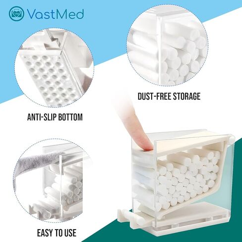 1PC Dental Grade Purple Cotton Roll Dispenser by VASTMED | Dental Press Type Cotton Rolls Holder Dispenser Hygienic Divider | Perfect for Professional Clinic, Hospital, Home Use in Kuwait