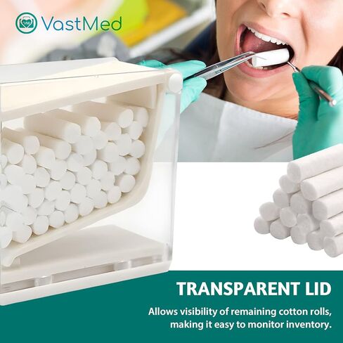 1PC Dental Grade Purple Cotton Roll Dispenser by VASTMED | Dental Press Type Cotton Rolls Holder Dispenser Hygienic Divider | Perfect for Professional Clinic, Hospital, Home Use in Kuwait