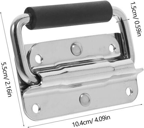 ARTIBETTER 4pcs Iron Case Handles Surface Mounted Chest Handles for Cabinets Tool Boxes and Industrial Equipment Ergonomic Design Easy Installation in Saudi Arabia