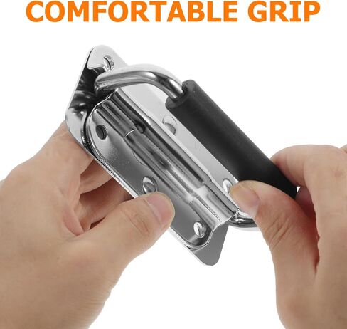 ARTIBETTER 4pcs Iron Case Handles Surface Mounted Chest Handles for Cabinets Tool Boxes and Industrial Equipment Ergonomic Design Easy Installation in Saudi Arabia