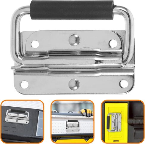 ARTIBETTER 4pcs Iron Case Handles Surface Mounted Chest Handles for Cabinets Tool Boxes and Industrial Equipment Ergonomic Design Easy Installation in Saudi Arabia